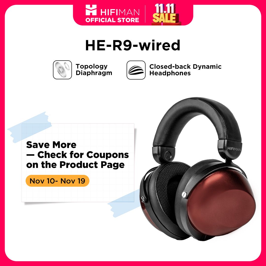 HIFIMAN HE-R9 Closed-Back Over-Ear Headphones - Wired
