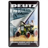 Nostalgic-Art Retro Tin Sign – Farmlands – Deutz Klöckner – Gift idea for tractor fans, Metal Plaque, 20 x 30 cm