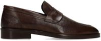 Black Label Heren Donkerbruine Leren Loafers Maat 41