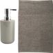 MSV Tapis de bain Genua 50 x 80 cm Beige avec distributeur de savon