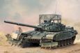 Trumpeter T-72B1 with KMT-6 and cage armour 1:35 Modelbouwset