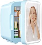 YASHE mini-koelkast - 4 L - ledspiegel - blauw