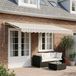 Prolenta Maison Exclusive - Vervangdoek voor zonnescherm, 6 x 3 meter, lichtgrijs/wit gestreept