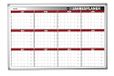 Bi-Office Earth Milieuvriendelijke planningsbord, magnetische jaarplanner met 12 maanden, met aluminium frame, droog afwasbaar, jaarkalender, 90 x 60 cm