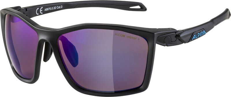 Alpina Twist Five HM+ Glasses, black matt/blue mirror