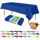 ZIMPLEWARE Premium Blue Plastic Table Cloth Disposable (6 Pk)