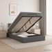 Maison Exclusive - Lit Ottoman avec matelas, gris foncé, 120 x 200 cm, revêtement en tissu