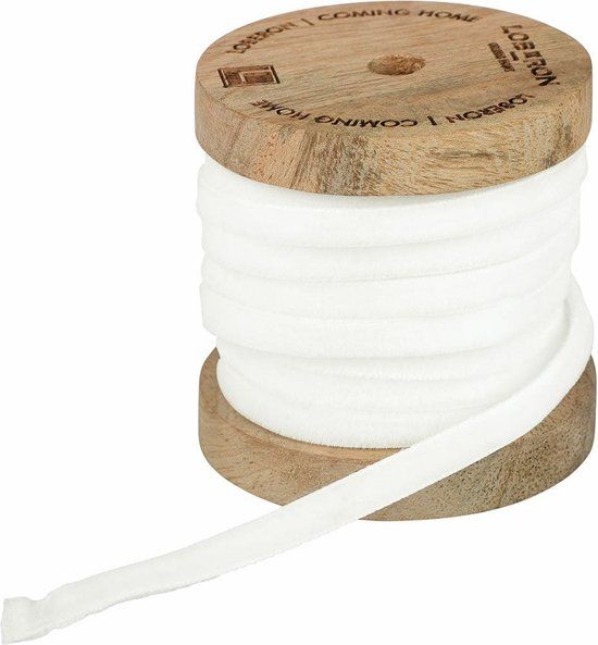 LOBERON Fluwelen lint Olessa crème