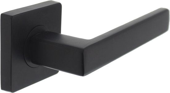 Intersteel Deurkruk Hera op vierkant rozet mat zwart