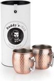 Buddy's Bar Moscow Mule Bekers - Set van 2 Koperen Bekers - RVS met Antiek Koperen Coating - 500 ml