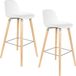 Zuiver Albert Kuip Tabouret de bar dossier 75 cm Blanc - Set de 2