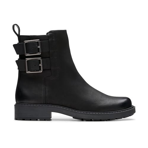 Clarks Orinoco2 Bay Womens Black Leather, 5