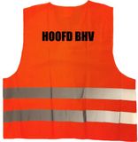Bellatio Decorations Hoofd BHV vestje / hesje - oranje - met reflecterende strepen - voor - bedrijfshulpverlening - veiligheidshesjes / veiligheidsvesten