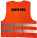 Bellatio Decorations Hoofd BHV vestje / hesje - oranje - met reflecterende strepen - voor - bedrijfshulpverlening - veiligheidshesjes / veiligheidsvesten