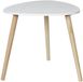 HOME DECO FACTORY Bijzettafel Shelly - Hout - Wit - D48 x H46 cm
