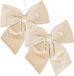 Mica Decorations Noeud de Noël - 2x - crème - 30 x 34 cm - polyester velours