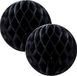 Merkloos / Sans marque Fest-Dekor Gmbh Papieren kerstballen - 8x - zwart - 10 cm