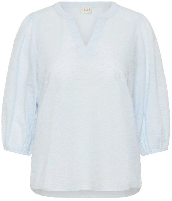 KAFFE Curve KAFFE Vrouwenblouse Penelopia Lange Mouw Polyester Nantucket Breeze