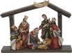 Merkloos / Sans marque Bellatio decorations Kerststal - inclusief figuren - 20 x 5 x 15 cm - Kerstdecoratie kerststalletjes
