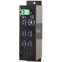 Exsys EX-1197HMS interface hub USB 3.2 Gen 1 (3.1 Gen 1) Type-B 5000 Mbit/s Zwart