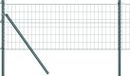 vidaXL Euro-hek met grondbevestiging 25 x 0,8 m pvc-coated staal groen