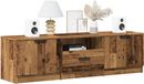 Maison Exclusive - Meuble TV aspect bois ancien 140x35x40 cm Matériau dérivé du bois