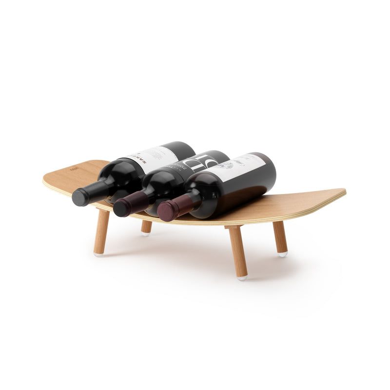 Umbra Vinola Tabletop Wine Rack - Holds 5 Bottles - Wood - Beige