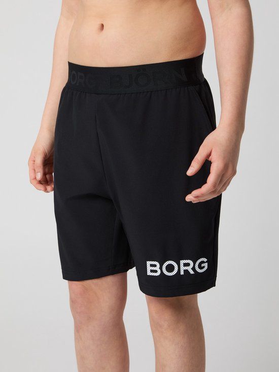 Björn Borg Sportbroek Kort Kinderen Jongens - Gerecycled Polyester - Zwart - Maat 170