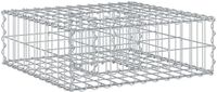 vidaXL Gabion verhoogd bed 60 x 60 x 20 cm gegalvaniseerd staal zilver