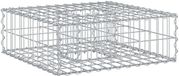vidaXL Gabion verhoogd bed 60 x 60 x 20 cm gegalvaniseerd staal zilver