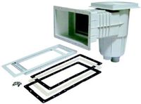 AquaForte Wandskimmer Groot brede mond wit beton/foliewand