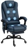 Vinsetto Massagestuhl Kunstleder, Schaumstoff-67B x 79T x 111-121H cm-Blau