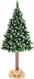 Viking Choice Kunstkerstboom 160 cm - met houten stam - sneeuw en dennenappels