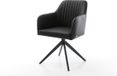 DELIFE Fauteuil Greg-Flex piètement croisé large cuir véritable noir ressorts ensachés