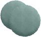 vidaXL - Coussin de siège - 2 pièces - Vert d'eau - Ø 40 x 13 cm - Velours