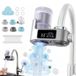 Filtre à eau pour le robinet - Purificateur d'eau UV - Affichage LED - Filtre à charbon actif - 6 adaptateurs universels - Convient pour la cuisine et la salle de bain