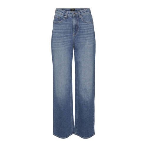 VERO MODA VMTESSA High Waist Wide Leg Jeans - Medium Blue Denim