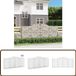 vidaXL Gabions - 3 pièces - Courbé - 300x50x120/140 cm - Métal - Argent