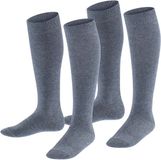 Esprit Foot Logo 2-Pack kniekousen kinderen grijs - maat 31-34