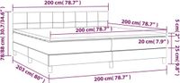 vidaXL Boxspring met matras fluweel lichtgrijs 200x200 cm