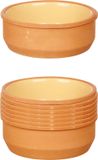 La Dehesa Tapas/creme brulee serveer schaaltjes - set van 12x - terracotta - geel - 12 x 4 cm