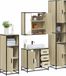 Maison Exclusive - Ensemble de meubles de salle de bain, 4 pièces, placage chêne Sonoma