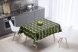 Bonamaison Tafelkleed, Anti-Mold, Sneldrogend, Waterdicht, 100% Polyester Tafellaken, Neon Geel, Rook, 140 x 140 Cm