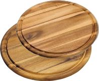Kesper Planche à pain/planche à découper - 2x pièces - Bois d'acacia - 25 et 30 cm