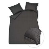 Vandyck Vandyck Home 78 Check 300Tc Dekbedovertrek Lits-jumeaux (240x200/220) off black