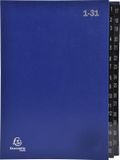Exacompta 6x Sorteermap Ordonator® - 32 indelingen - genummerde tabs van 1 - 31 - Blauw