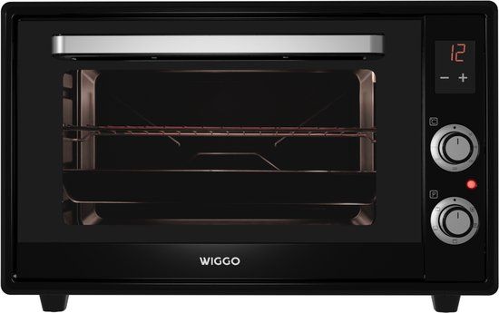 Wiggo WMO-E657(B) - Vrijstaande Mini Oven - Electrisch - 60 CM - 65 liter - 2000 W - Zwart - 5 Jaar Garantie