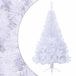 vidaXL Sapin de Noël artificiel avec pied moitié 150 cm PVC blanc