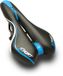 Voltano Sport Fietszadel – Gel Trekking Zadel – Met Uitsparing – Unisex - Zwart / Blauw - Inclusief Zadelstrop
