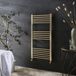 Hudson Reed Radiateur sèche-serviettes - 100 x 50 cm - Or Doré Satiné - Eau Chaude Mural